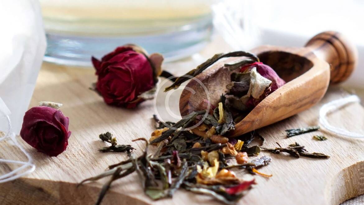 Tender rose petals in your cup